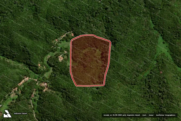 Imagem de satélite de Infração Ambiental em Guaramiranga - CE