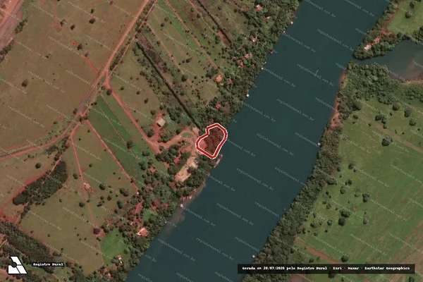 Imagem de satélite de Infração Ambiental em São Simão - GO