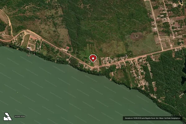 Imagem de satélite de Infração da Flora em Itaituba - PA (marcador da localização)