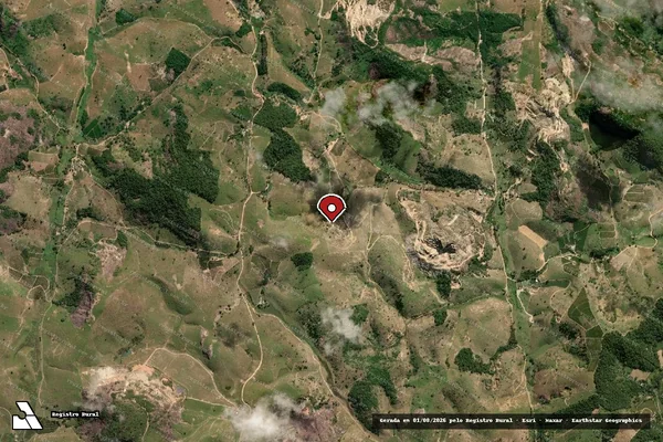 Imagem de satélite de Infração Ambiental em Nova Venécia - ES (marcador da localização)
