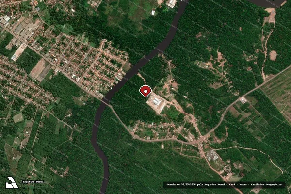 Imagem de satélite — Embargo IBAMA — Infração Ambiental - Barcarena/PA