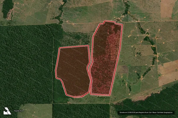 Imagem de satélite de Infração da Flora em Porto Velho - RO