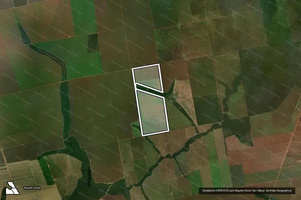 Imagem de satélite — Embargo IBAMA — Infração da Flora - Feliz Natal/MT