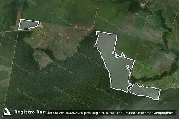 Imagem de satélite de Infração da Flora em Ulianópolis - PA