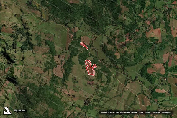 Imagem de satélite de Infração da Flora em São Pedro do Sul - RS
