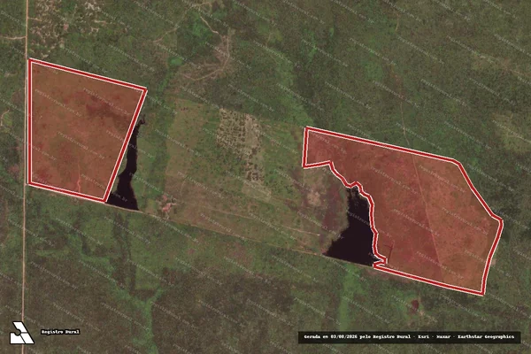 Imagem de satélite — Embargo IBAMA — Infração da Flora — São Gonçalo Do Amarante/CE