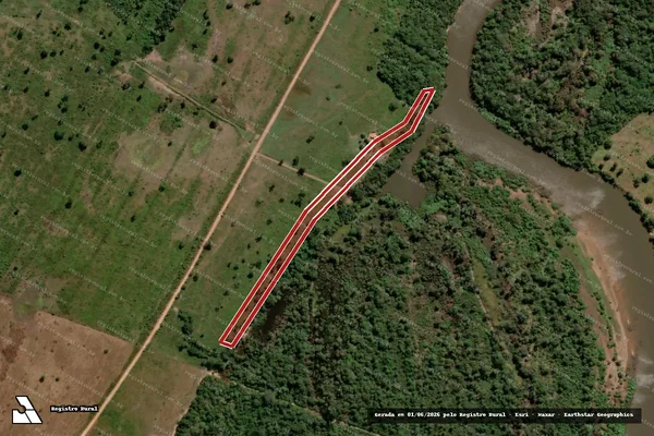 Imagem de satélite de Infração Ambiental em Formoso do Araguaia - TO