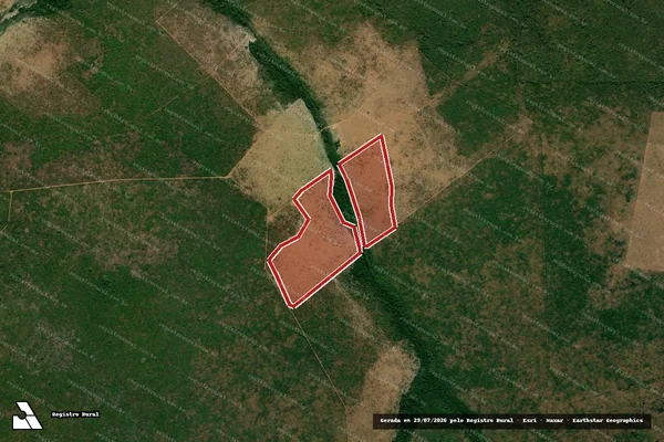 Imagem de satélite de Infração Ambiental em Alto Boa Vista - MT