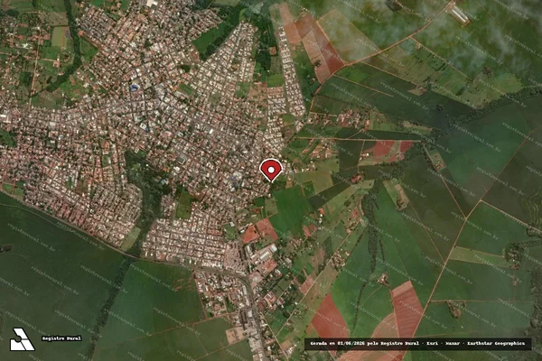 Imagem de satélite de Infração da Fauna em Astorga - PR (marcador da localização)