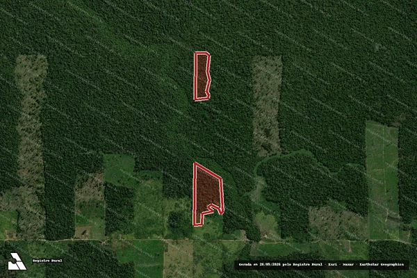 Imagem de satélite — Embargo Ambiental — Candeias do Jamari/RO