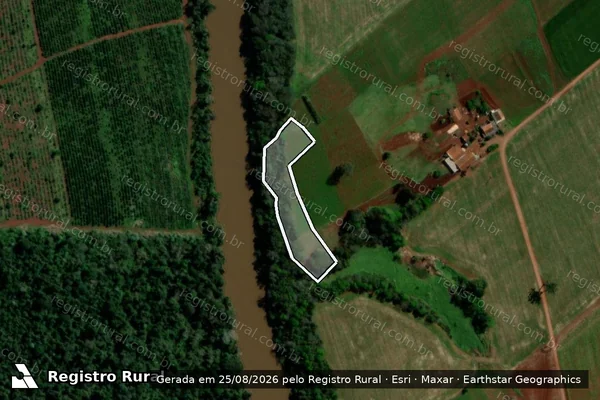 Imagem de satélite de Infração Ambiental em Capanema - PR