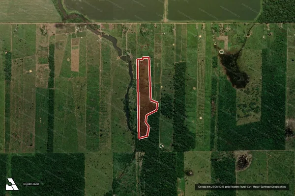 Imagem de satélite de Infração da Flora em Cujubim - RO