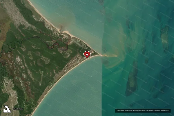 Imagem de satélite — Embargo IBAMA — Infração da Flora - Prado/BA