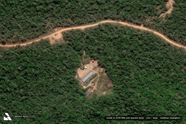 Imagem de satélite de Infração Ambiental em Aripuanã - MT