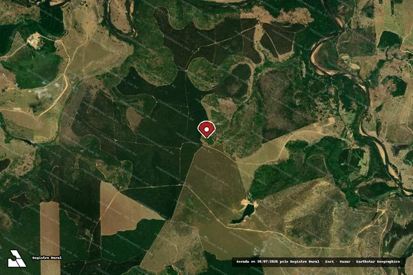 Imagem de satélite de Infração de Licenciamento(Não Classificada-Móvel) em Pinheiros - ES (marcador da localização)