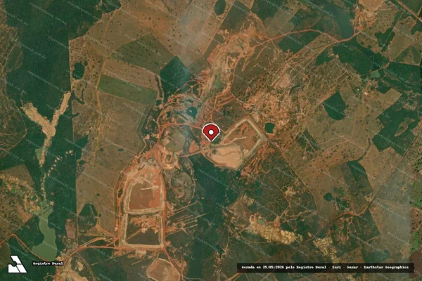 Imagem de satélite — Embargo IBAMA — Infração Ambiental - Poconé/MT