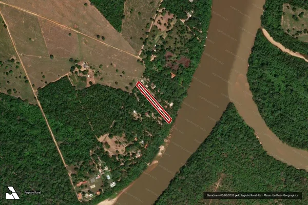 Imagem de satélite de Infração da Flora em Araguaiana - MT