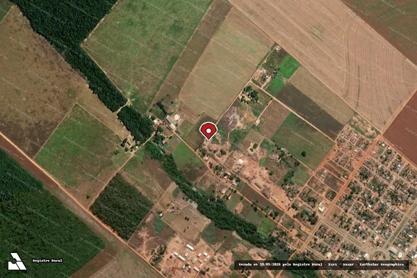 Imagem de satélite de Infração de Licenciamento(Não Classificada-Móvel) em União do Sul - MT (marcador da localização)