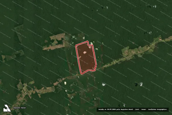 Imagem de satélite de Infração da Flora em Maués - AM