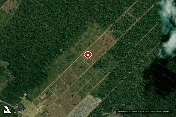 Imagem de satélite — Embargo IBAMA — Infração da Flora - Uruará/PA