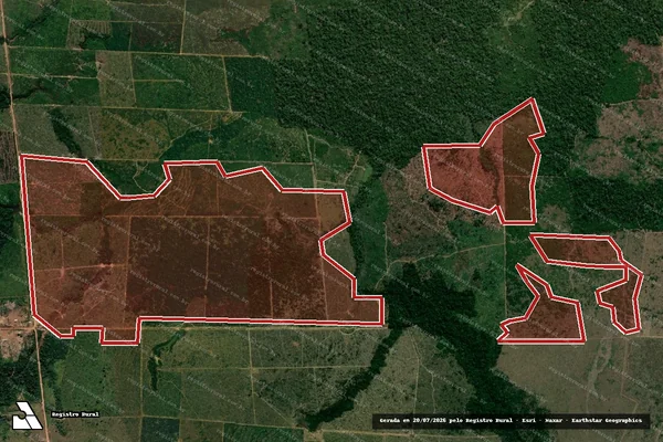 Imagem de satélite de Infração Ambiental em Colniza - MT
