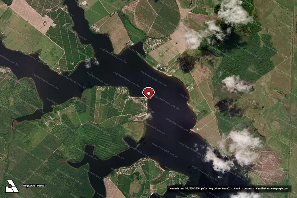 Imagem de satélite — Embargo IBAMA — Infração Ambiental - Aracruz/ES