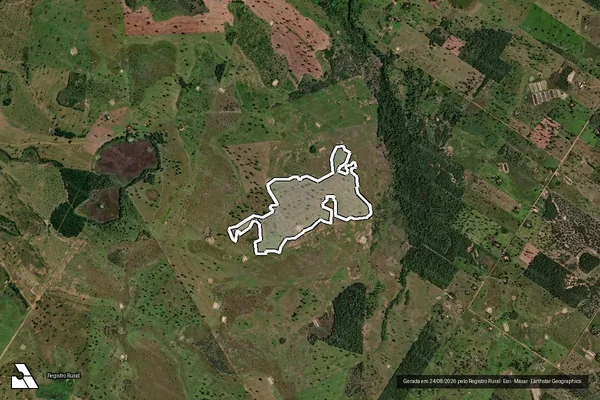 Imagem de satélite de Infração da Flora em Cáceres - MT