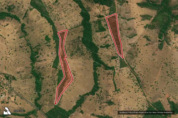 Imagem de satélite — Embargo IBAMA — Infração Ambiental - Guaraí/TO