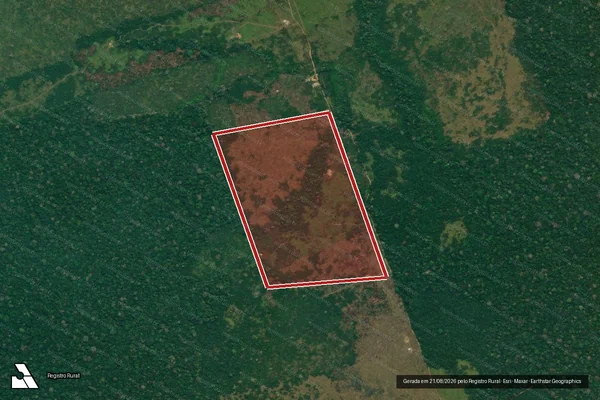 Imagem de satélite de Infração Ambiental em Lábrea - AM