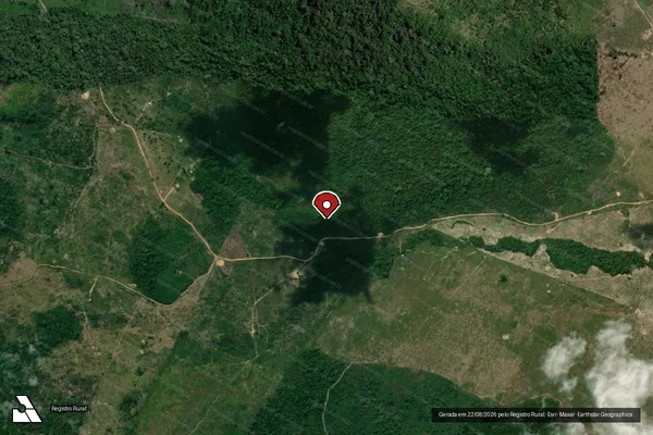 Imagem de satélite de Desmatamento em São Félix do Xingu - PA (marcador da localização)