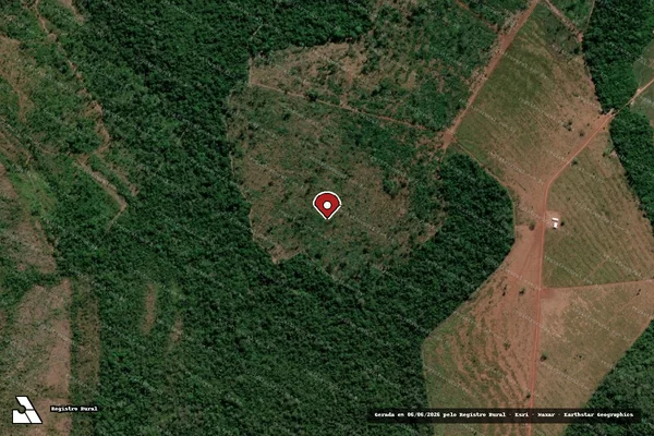 Imagem de satélite — Embargo IBAMA — Infração Ambiental - Alta Floresta/MT