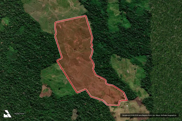 Imagem de satélite de Infração da Flora em Tarauacá - AC