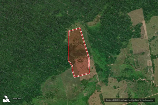 Imagem de satélite de Infração Ambiental em Mucajaí - RR