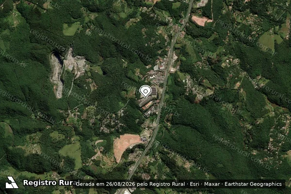 Imagem de satélite de Infração de pesca(Não Classificada-Móvel) em Itapecerica da Serra - SP (marcador da localização)