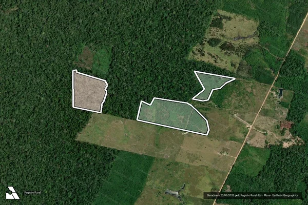Imagem de satélite de Infração da Flora em Caroebe - RR