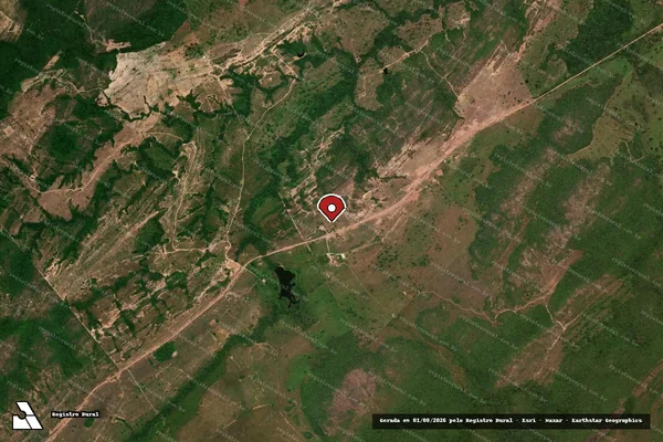 Imagem de satélite de Infração Ambiental em Rosário Oeste - MT (marcador da localização)