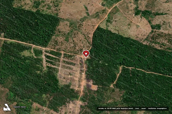 Imagem de satélite de Infração da Flora em São Félix do Xingu - PA (marcador da localização)