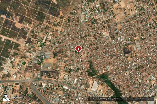 Imagem de satélite de Infração Ambiental em Balsas - MA (marcador da localização)