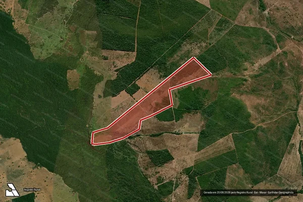 Imagem de satélite de Infração da Flora em Serra Nova Dourada - MT