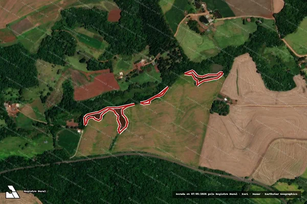 Imagem de satélite de Infração da Flora em Salto do Lontra - PR