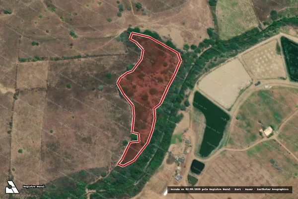 Imagem de satélite de Infração da Flora em Canhoba - SE