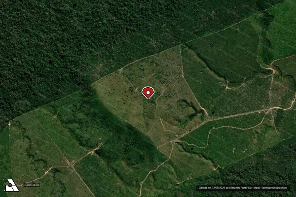 Imagem de satélite de Infração da Flora em Porto Velho - RO (marcador da localização)