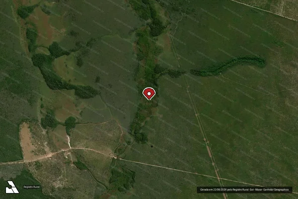 Imagem de satélite de Infração de Licenciamento(Não Classificada-Móvel) em Vila Bela da Santíssima Trindade - MT (marcador da localização)