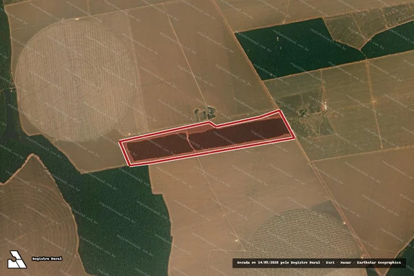 Imagem de satélite — Embargo IBAMA — Infração da Flora — Vera/MT