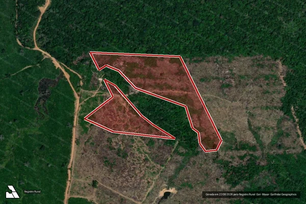 Imagem de satélite de Infração da Flora em Lábrea - AM