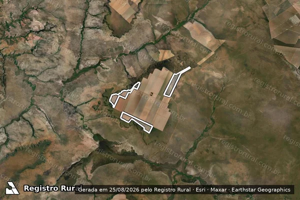 Imagem de satélite — Embargo IBAMA — Infração da Flora — Mateiros/TO