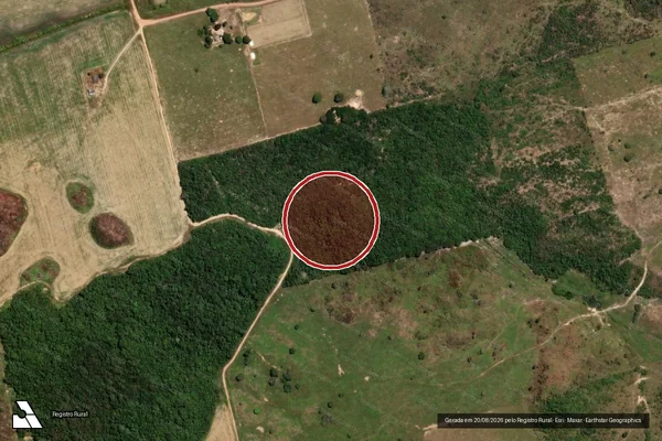 Imagem de satélite — Embargo IBAMA — Infração Ambiental - Guarantã do Norte/MT