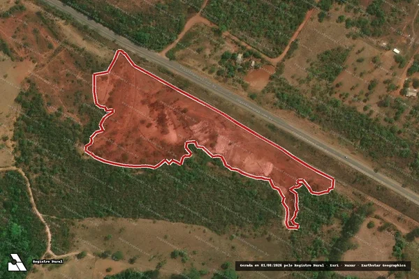 Imagem de satélite de Infração Ambiental em Brasília - DF