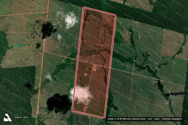 Imagem de satélite de Infração da Flora em Lábrea - AM