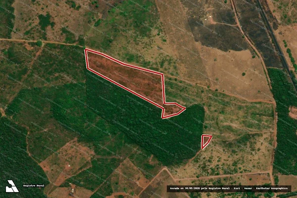 Imagem de satélite — Embargo IBAMA — Infração da Flora — Angico/TO